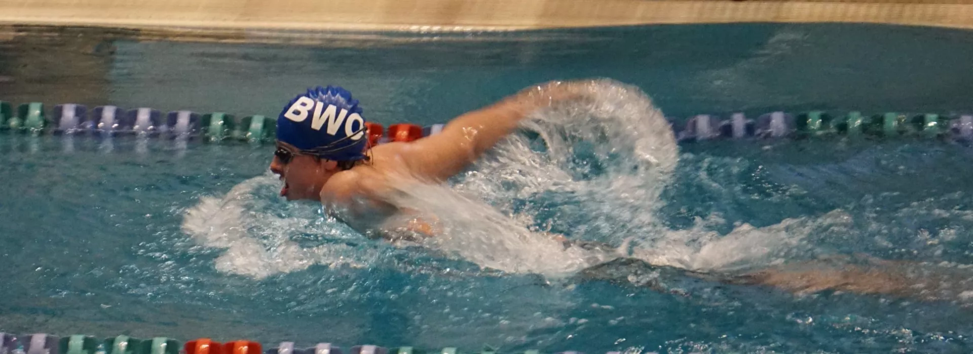 Blue Water Otters swimmer mid-stroke